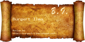 Burgert Ilma névjegykártya